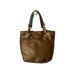 Citrus Bronze Leather Mini Tote Bag